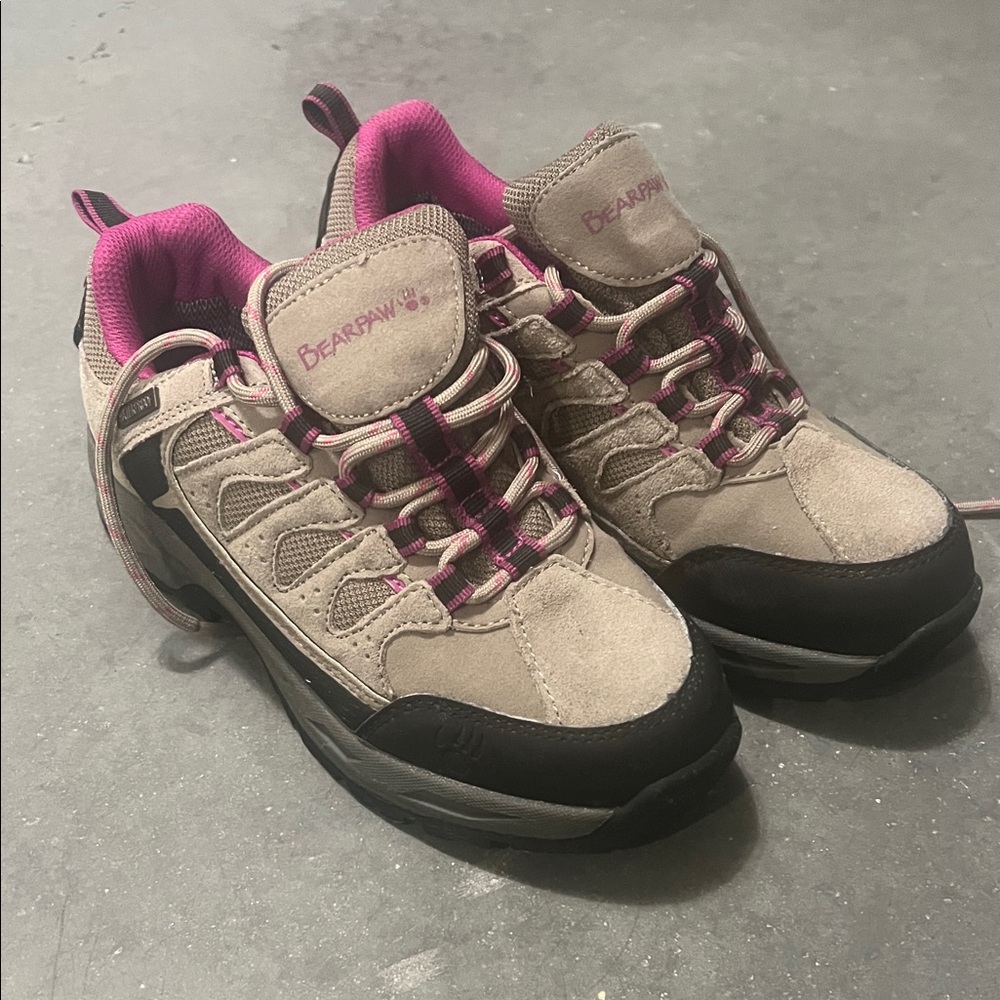 BearPaw Women's Beige and Pink Hiking Shoes